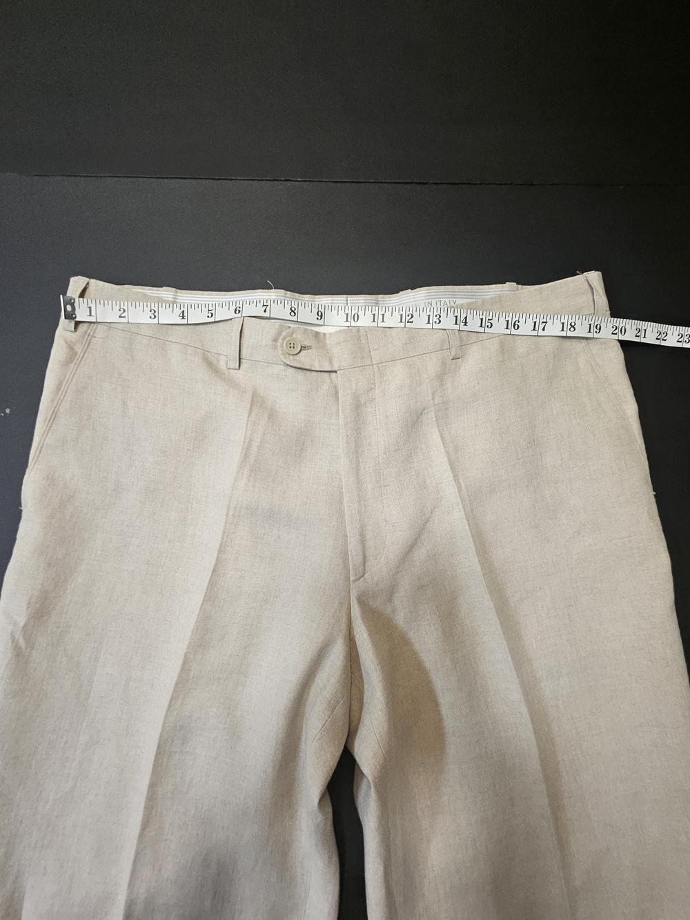 Linea Naturale Luxe Mens NWOT 100% Linen Beige Trousers Made in Italy Size 38 - Picture 9 of 16